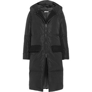 Jil Sander layered shell down + wool coat